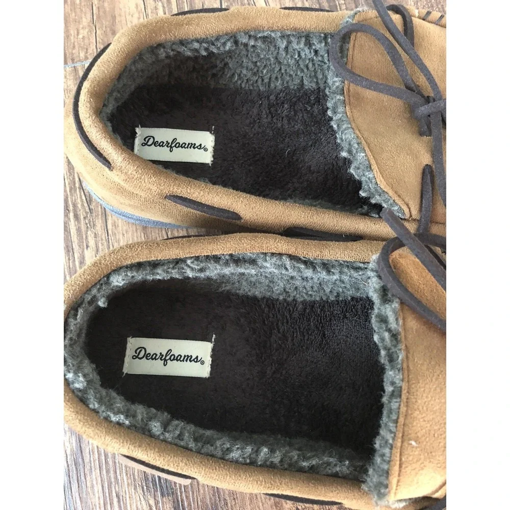 Dearfoams‎ Men's Slippers House Shoes Moccasins XLarge Size US 13-14 UK 12-13